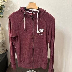 Nike Women's Burgundy Full-Zip Hoodie